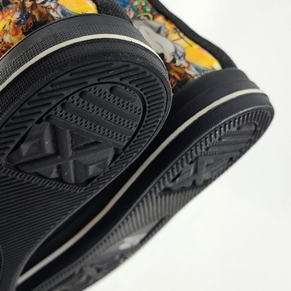Women's High Top Lace Up Sneakers  Disney Character Black Multi Print Size 7.5 - Picture 12 of 15